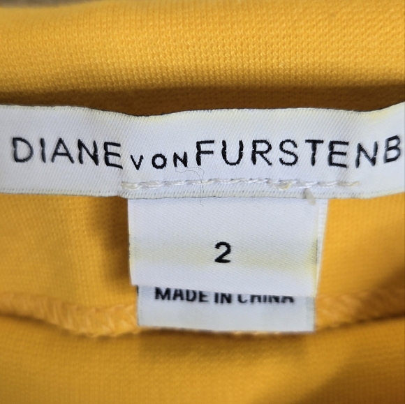 Diane Von Furstenberg Yellow Pencil Skirt Knee-Length Work - Picture 3 of 12